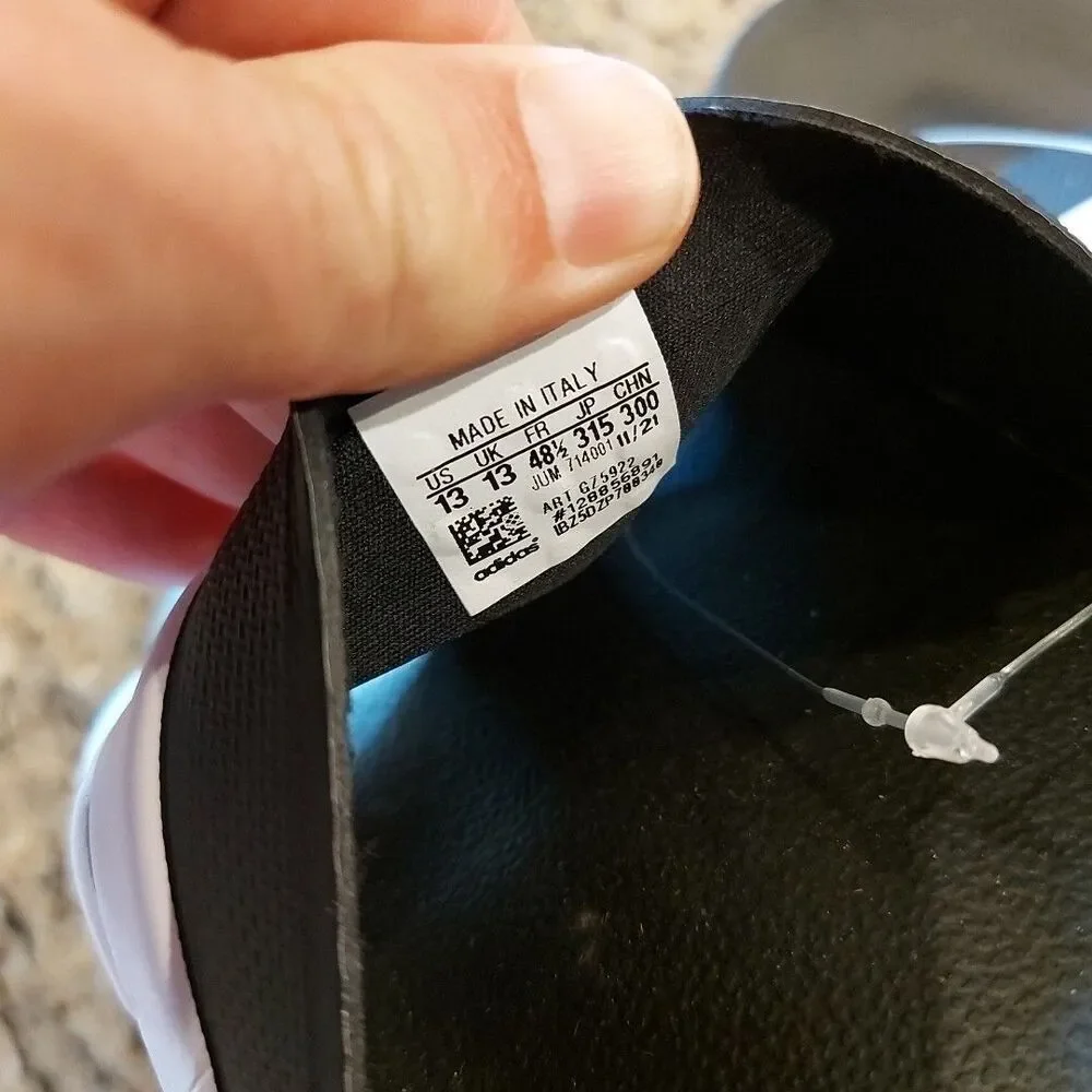 Adidas Adilette Cloudfoam Shower Slides - Core Black / Cloud White NWT Men's 13